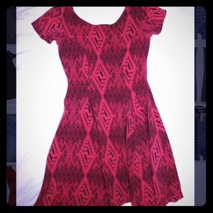 Vibrant fit & flare dress handmade from Nooworks